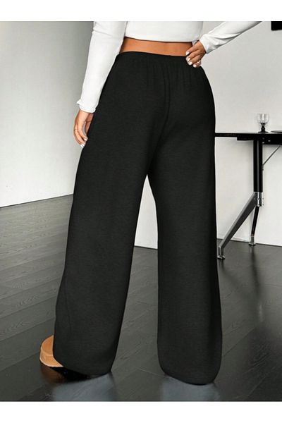 CANDERO Pantaloni de sport pentru femei, negri, largi, supradimensionați, de calitate, cu croiala largi, flexibili, confortabili, din țesăturăYUS
