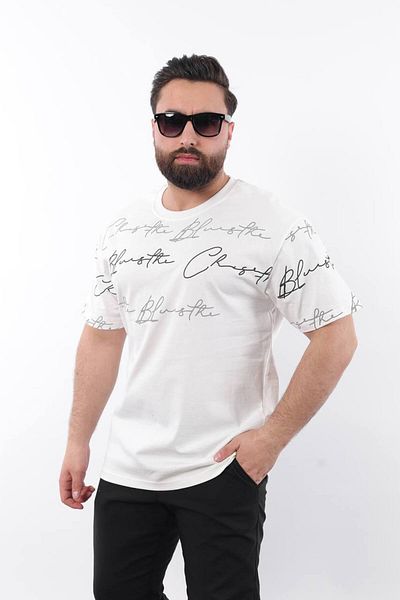 STOCX Men's Oversize Text Printed T-Shirt - Casual, Stylish, Comfortable, Sport Style