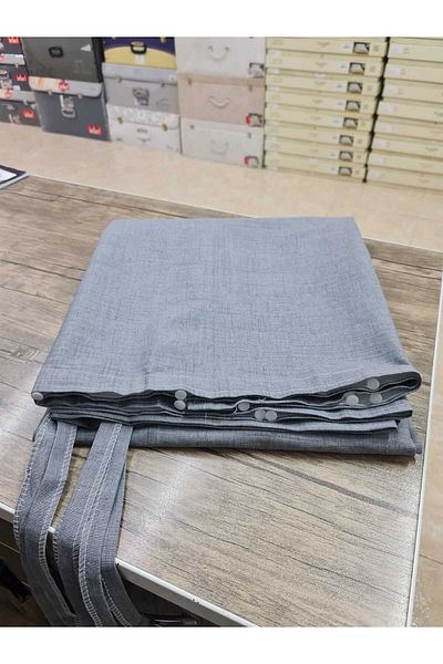 DEVRİM OLİVYA TEKSTİL Luxury 1St Class Anthracite Balcony Curtain with Cornice with Width X Height Dimensions