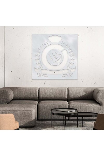 Marktna لوحة اكريلك فضي بنقشة نادي النصر السعودي