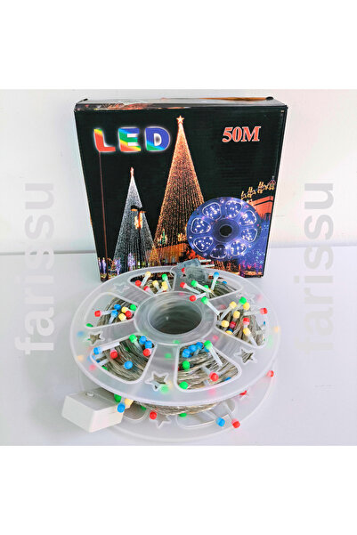 farissu 50 Metre RGB Renkli Peri LED Işık – Fişli Dış Mekan Dekoratif Aydınlatma