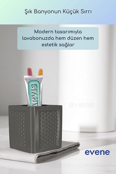 Evene Θήκη οδοντόβουρτσας Βάση οδοντόβουρτσας Βάση οδοντόβουρτσας Σκούρο γκρι Χρώμα Μοντέλο 86