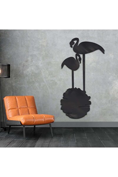 Marktna لوحة اكريلك اسود بنقشة فلامينغو