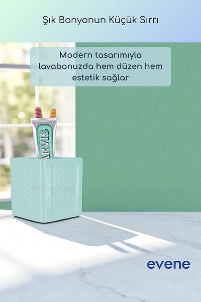 Evene Θήκη οδοντόβουρτσας Βάση οδοντόβουρτσας Βάση οδοντόβουρτσας Εξωτερική θήκη οδοντόβουρτσας Τυρκουάζ Χρώμα Μοντέλο 86
