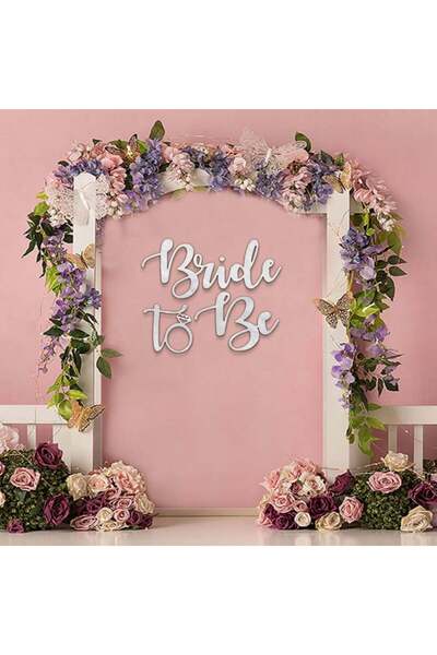4gdran منحوتة اكريلك فضي بتصميم Bride to Be