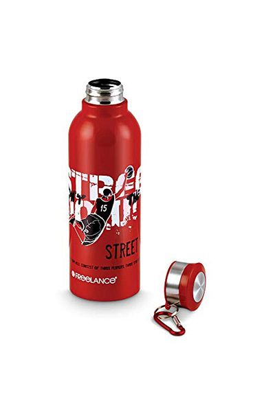 Bisbell Steel Water Bottle-750Ml, Non-Toxic BPA Free, Fast Flow ,For Sports and School,BB3217