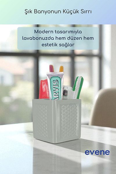 Evene Θήκη οδοντόβουρτσας Βάση οδοντόβουρτσας Βάση οδοντόβουρτσας Ανοιχτό γκρι Χρώμα Μοντέλο 86