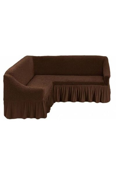 Inovius Elasticated cotton corner cover - Model Uni Brown