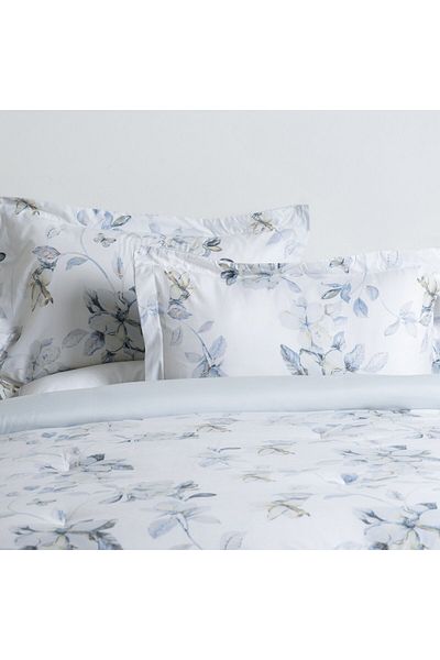 Cottage border floral 3pc comforter full 160*240 cm, Blue