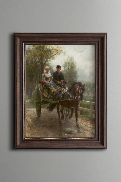 epiqart Excursie pe piață - Cadru cu model vintage