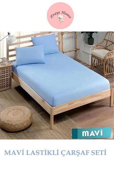 Erays Home Single Plain Pollycotton Elastic Sheet Single Sheet 100x200 Economic Sheet