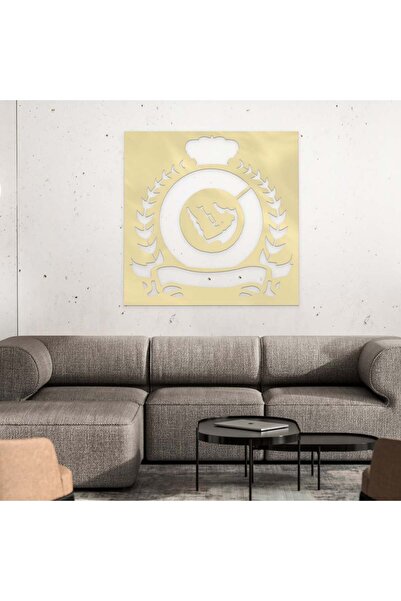 4gdran منحوتة اكريلك ذهبي بنقشة نادي النصر السعودي