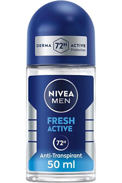 NIVEA MEN Antiperspirant Roll-on for Men, Fresh Active Fresh Scent, 50ml