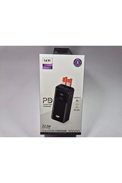 Linktech Powerbank LC33 Strong - 30.000 Mah 22.5W Hızlı Şarj Powerbank - Kaliteli Taşınabilir Şarj A