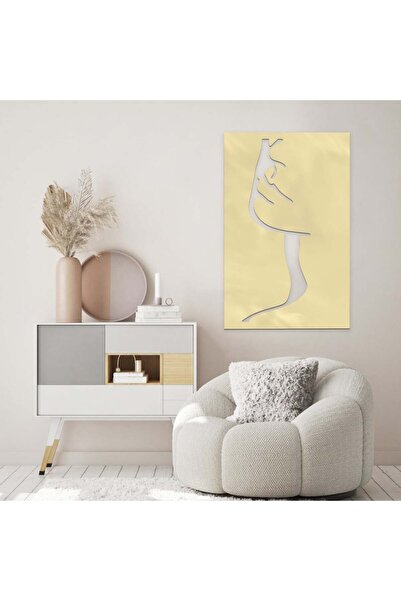 4gdran منحوتة اكريلك ذهبي بنقشة فتاة