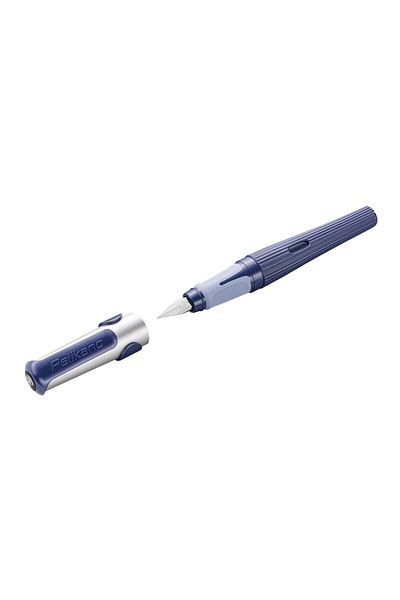 Pelikan Stilou cu peniță Pelikano Structure, peniță, pentru stângaci, include 1 cartuș, albastru, rășină