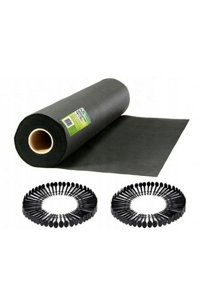 Plonos Greenhouse film, agrotextile fabric, 1 m x 75 m, 100 needles, Fluffy, Black