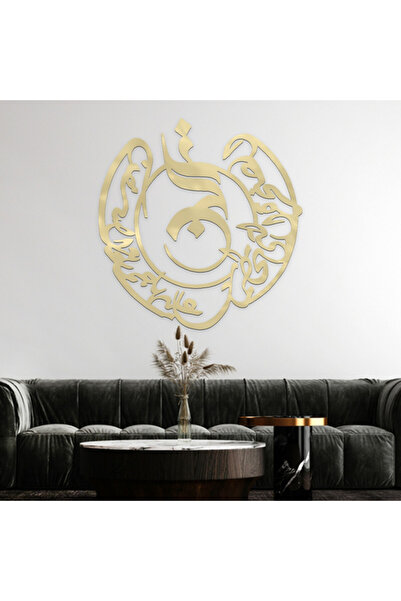 4gdran منحوتة اكريلك ذهبي مودرن بنقشة نحن الصخرة التي تحطمت عليها السفن