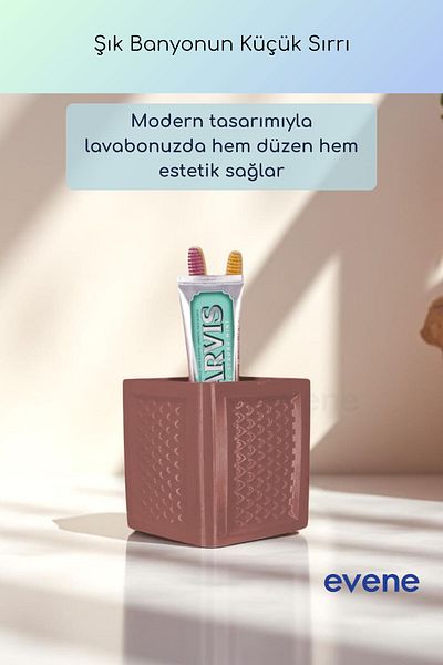 Evene Θήκη οδοντόβουρτσας Βάση οδοντόβουρτσας Βάση οδοντόβουρτσας Χρώμα καφέ Μοντέλο 86