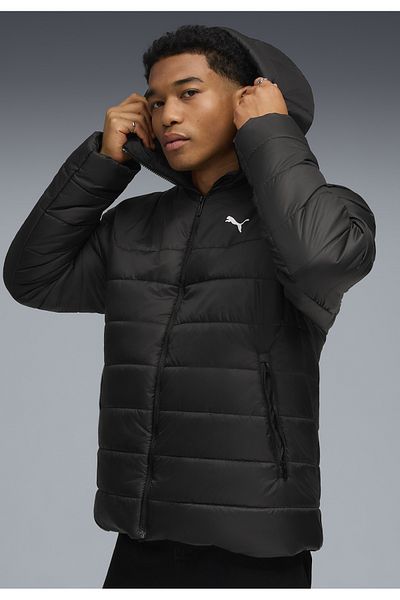 Puma Pánska prešívaná bunda Essentials s kapucňou