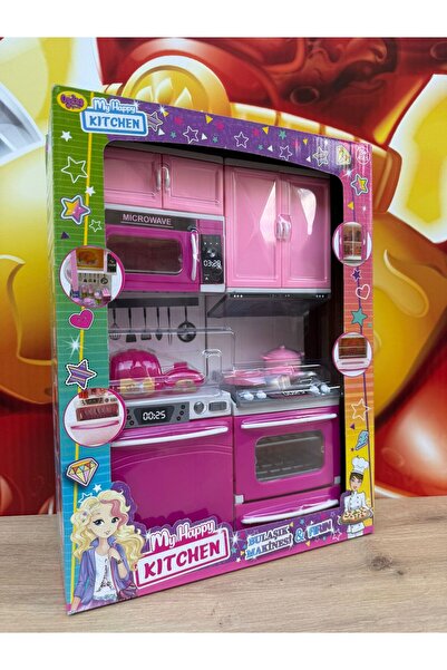 scntoys Oyuncak Aksesuarlı Fırın ve Bulaşık Makinesi 2'li Oyun Seti My Happy Kitchen Mutfak Setleri Evcilik