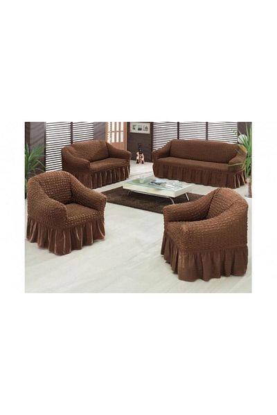 Inovius Set huse 4 piese, 3211 - huse canapele 3 locuri si 2 locuri, 2 fotolii - Model Maro