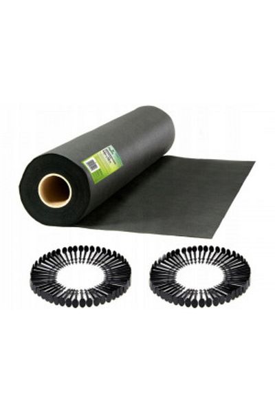 Plonos Greenhouse film, agrotextile fabric, 1 m x 75 m, 100 needles, Fluffy, Black