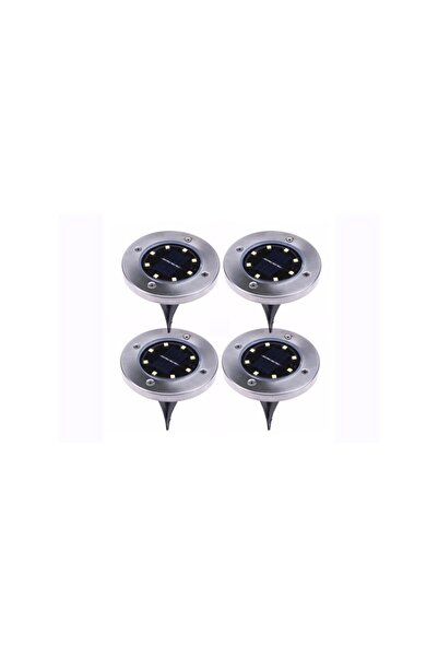 MasterLED Set de 4 spoturi LED cu energie solară, lumină albă caldă, sticlă ș...