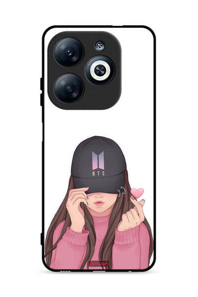 Tolwak غطاء حماية لهاتف Infinix Smart 8 4G، فتاة تصنع سناب شات