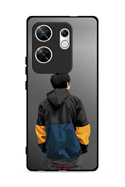 Tolwak غطاء حماية لهاتف Infinix Zero 30 4G، صورة فنية لطفل