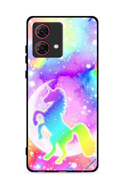 Covernex غطاء حماية لهاتف موتورولا موتو جي 84 5 جي بتصميم وحيد القرن بألوان ق...