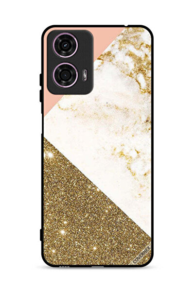 Covernex غطاء حماية لهاتف موتورولا موتو جي 24 4G بنقشة لامعة ورخامية