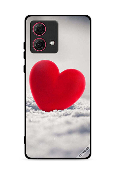 Covernex غطاء حماية لهاتف موتورولا موتو جي 84 5 جي بتصميم قلب أحمر جميل