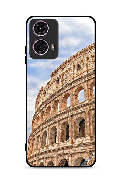 Covernex غطاء حماية لهاتف موتورولا موتو جي 24 4G بتصميم مبنى عتيق