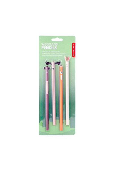 Kikkerland Kalem-Hayvan Sekilli 4'Lü Kalem Seti