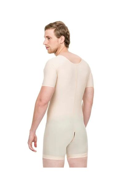 ISAVELA USA Full Body Compression Garment – Above Knee with Zipper & Short Sleeves (MG07)