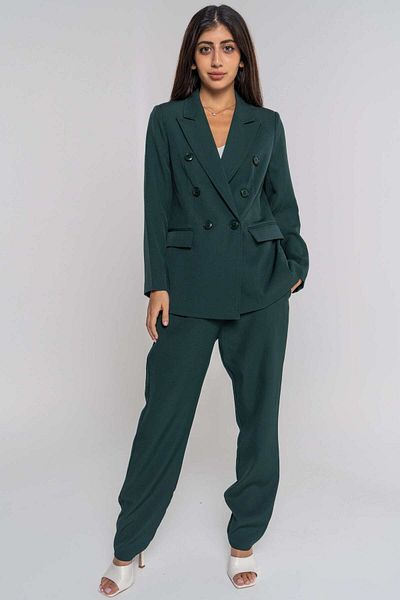 Nichii Women's Solid Formal Long Trousers