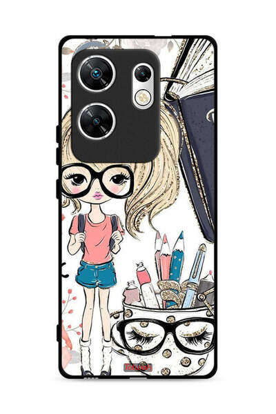 Tolwak غطاء حماية لهاتف Infinix Zero 30 4G برسومات فتاة وحيد القرن