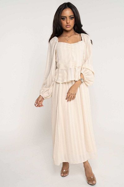 Nichii Women's Sheer Lace Long Sleeve Top with Deep V-Neck