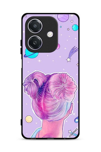Covernex غطاء حماية لهاتف Oppo A3x 5G برسومات فتاة ونجوم الفضاء