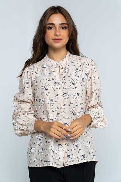 Nichii بلوزة بطبعة زهور بأكمام طويلة