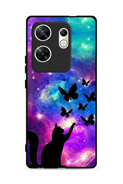 Covernex غطاء حماية لهاتف Infinix Zero 30 4G بنقشة قطة وفراشات