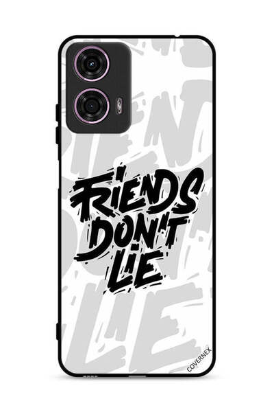 Covernex غطاء حماية لهاتف موتورولا موتو جي 24 4G - تصميم "أصدقاء الخط لا يكذبون"