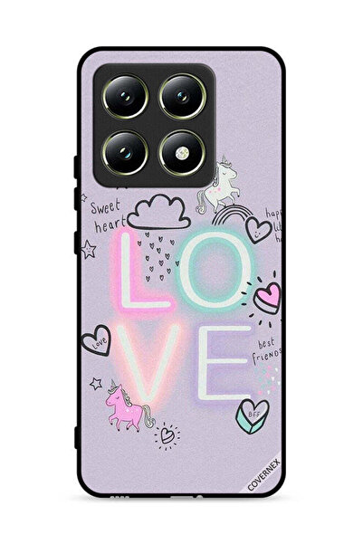 Covernex غطاء حماية لهاتف شاومي 14T 5G بطبعة قلب جميل ووحيد القرن