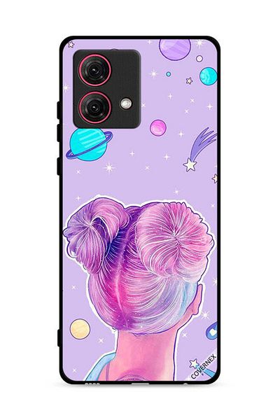 Covernex غطاء حماية لهاتف موتورولا موتو جي 84 5 جي، رسم فتاة ونجوم فضاء
