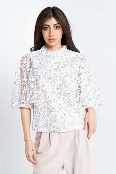 Nichii Women's Floral Long Sleeve Loose Blouse