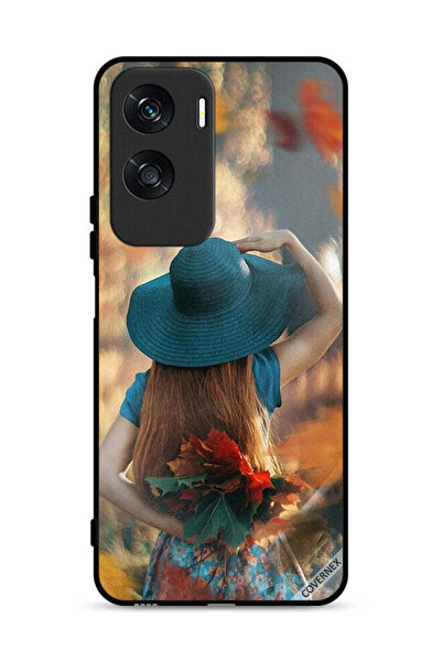 Covernex غطاء حماية لهاتف Honor X50i 5G بطبعة فتاة قبعة تخفي أوراق الحب