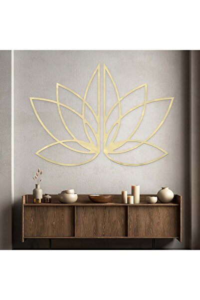 Marktna لوحة اكريلك ذهبي بتصميم زهرة الاوركيد