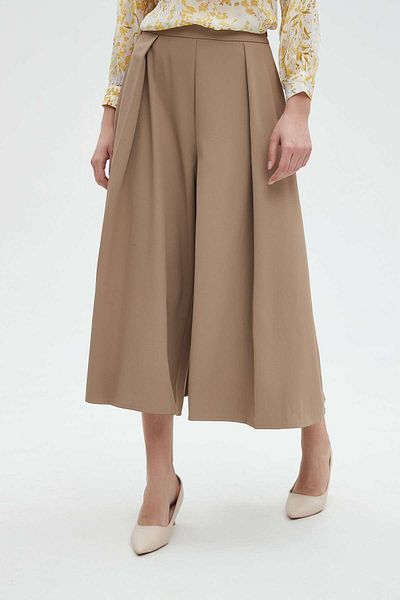 Nichii Women's Solid Wide-Leg 3/4 Pants