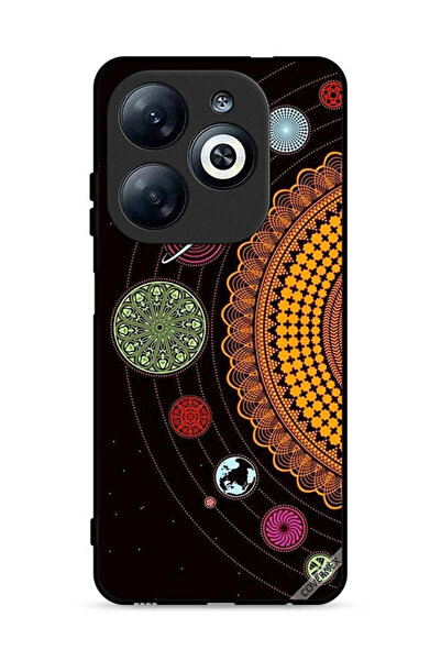 Covernex غطاء حماية لهاتف إنفينيكس سمارت 8 4G بنقشة ماندالا للنظام الشمسي